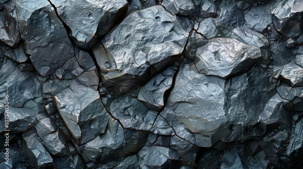 A close-up view of a rough, dark grey rock surface with visible cracks and crevices. A close-up view of a rough, dark grey rock surface with visible cracks and crevices.