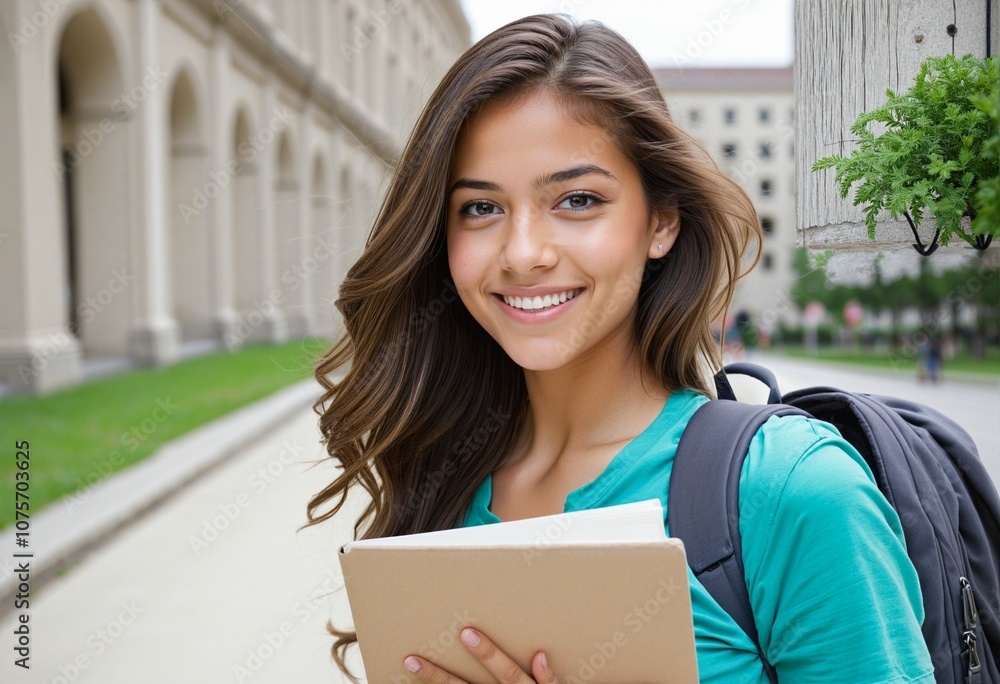 Cheerful Student in Classroom Cheerful Student in Classroom