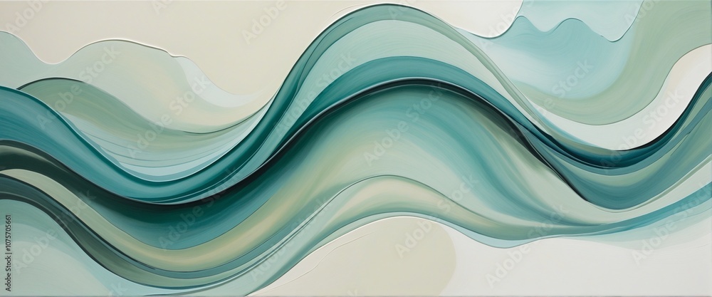 Abstract Fluidity with Gainsboro and Cyan Hues Abstract Fluidity with Gainsboro and Cyan Hues