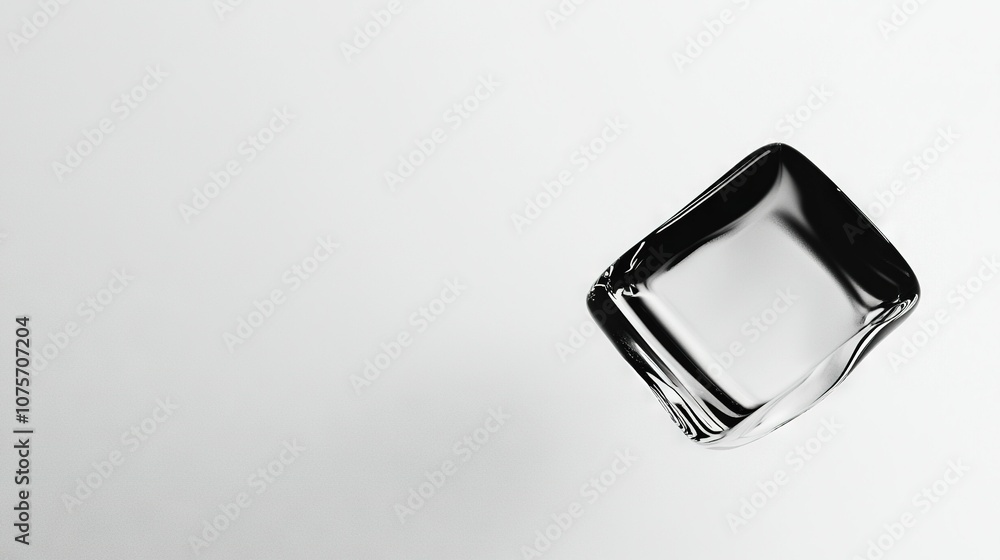 Black and white photo of square-shaped object with water reflection on the image Black and white photo of square-shaped object with water reflection on the image