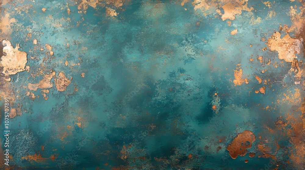 Corroded copper sheet with patina spots, rusty streaks, eroded paint, showcasing years of wear, macro photography with sharp textures and earthy tones Corroded copper sheet with patina spots, rusty streaks, eroded paint, showcasing years of wear, macro photography with sharp textures and earthy tones
