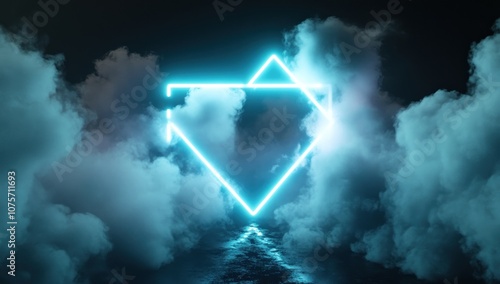 Neon Light in Clouds