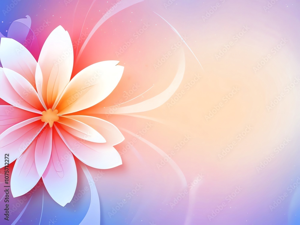 Delicate Flower on Gradient Background Delicate Flower on Gradient Background