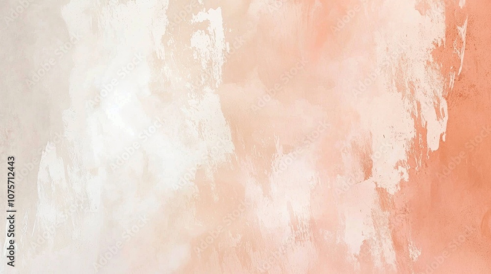 Soft pink and white hues blend seamlessly on a textured stucco wall, creating an artistic and visually appealing background with decorative brushstrokes Soft pink and white hues blend seamlessly on a textured stucco wall, creating an artistic and visually appealing background with decorative brushstrokes