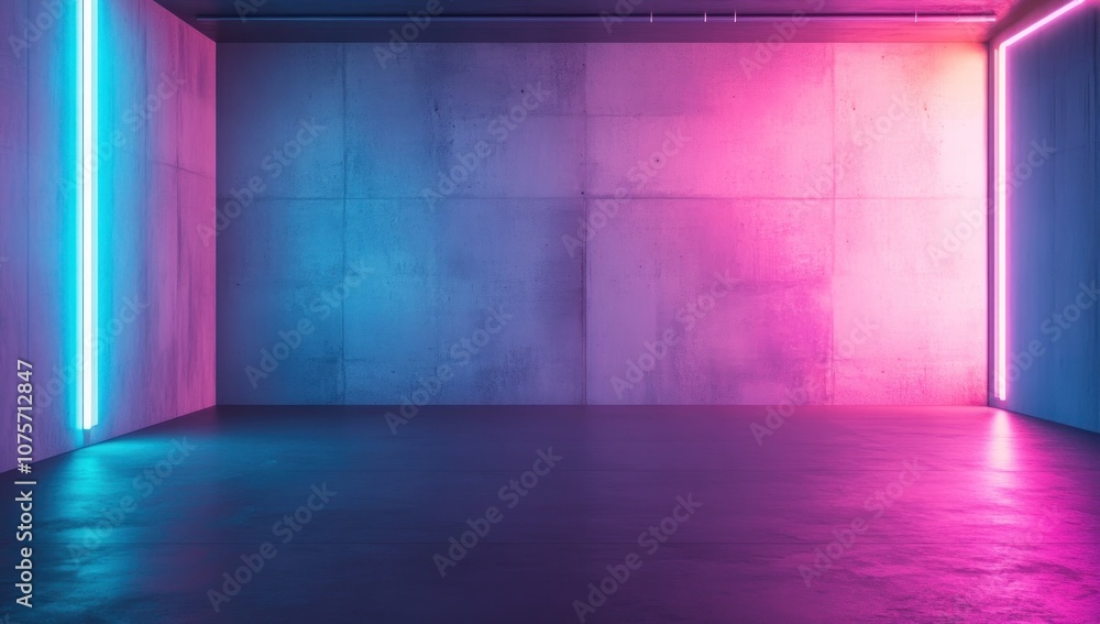 Neon Lights in a Concrete Room Neon Lights in a Concrete Room