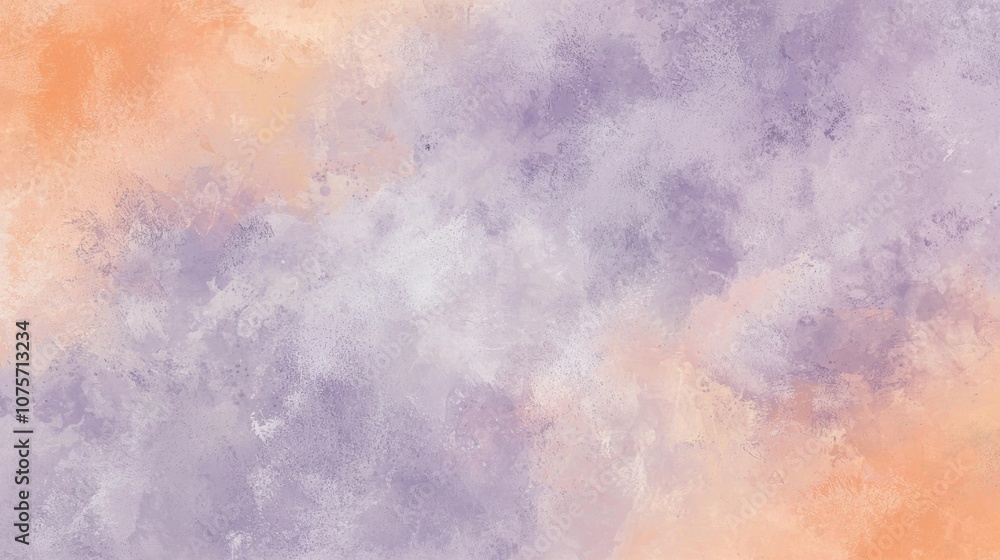Obraz premium Orange and purple hues blend seamlessly in an abstract background, creating a soft, pastel effect with a textured, painted appearance, perfect for various design projects