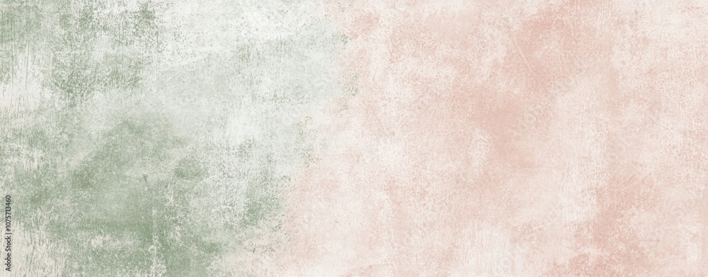 Obraz premium Green and pink pastel colors blend seamlessly in a textured background, creating a soft and elegant design perfect for various creative projects