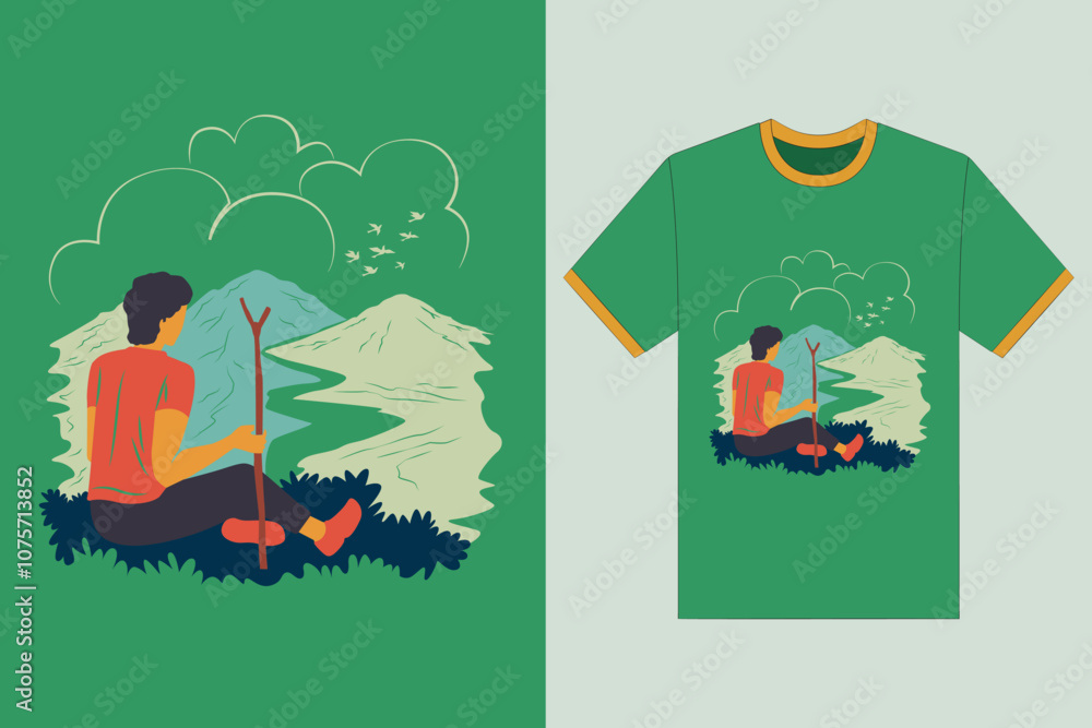 Mountain tours and travels t shirt design. Vector illustration for explore concept. Mountain tours and travels t shirt design. Vector illustration for explore concept.