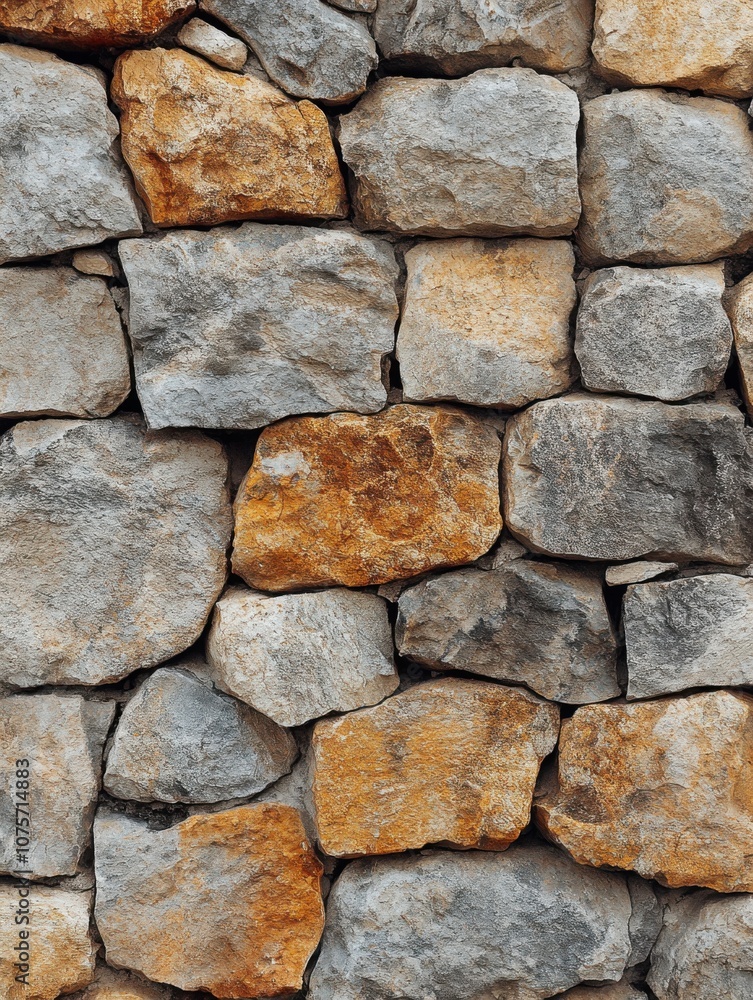 Stone wall with a yellow and gray color Stone wall with a yellow and gray color