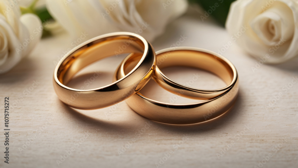 A pair of gold wedding rings rests elegantly on a handwritten marriage certificate, symbolizing love and commitment. A pair of gold wedding rings rests elegantly on a handwritten marriage certificate, symbolizing love and commitment.