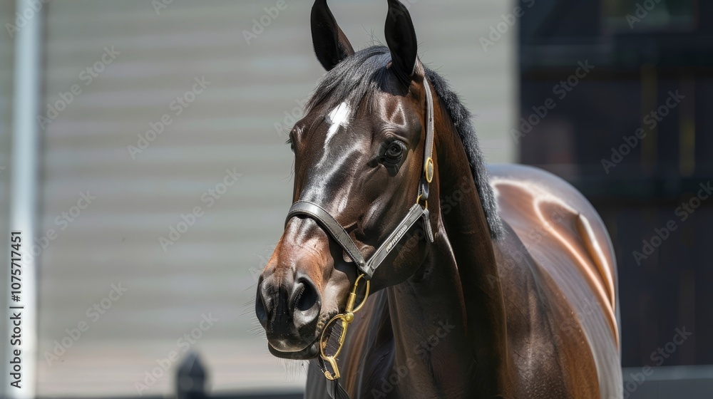 Obraz premium Portraits of horses of different breeds
