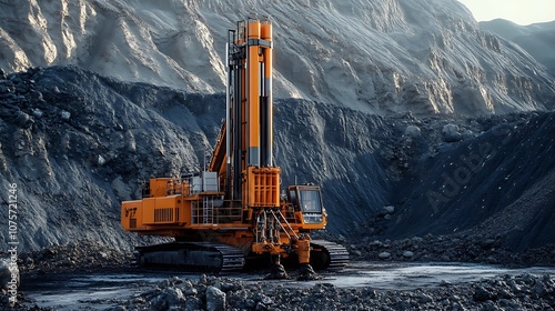 Efficient heavy duty excavator excavating ground harsh desert conditions picture