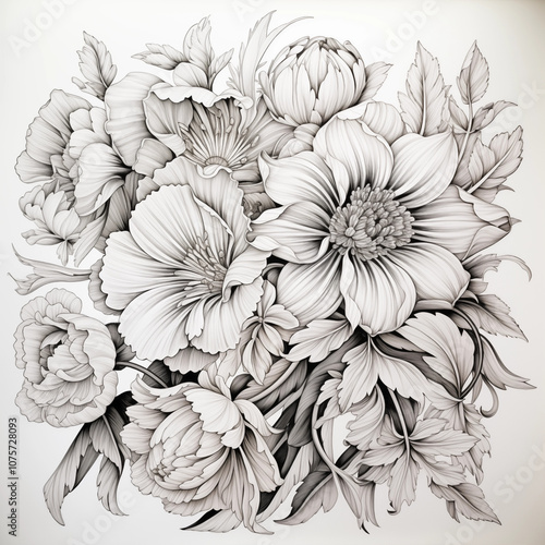 Wallpaper Mural Coloring page flower Torontodigital.ca