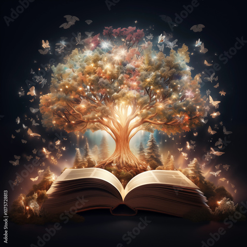 Wallpaper Mural Gold magic book Torontodigital.ca