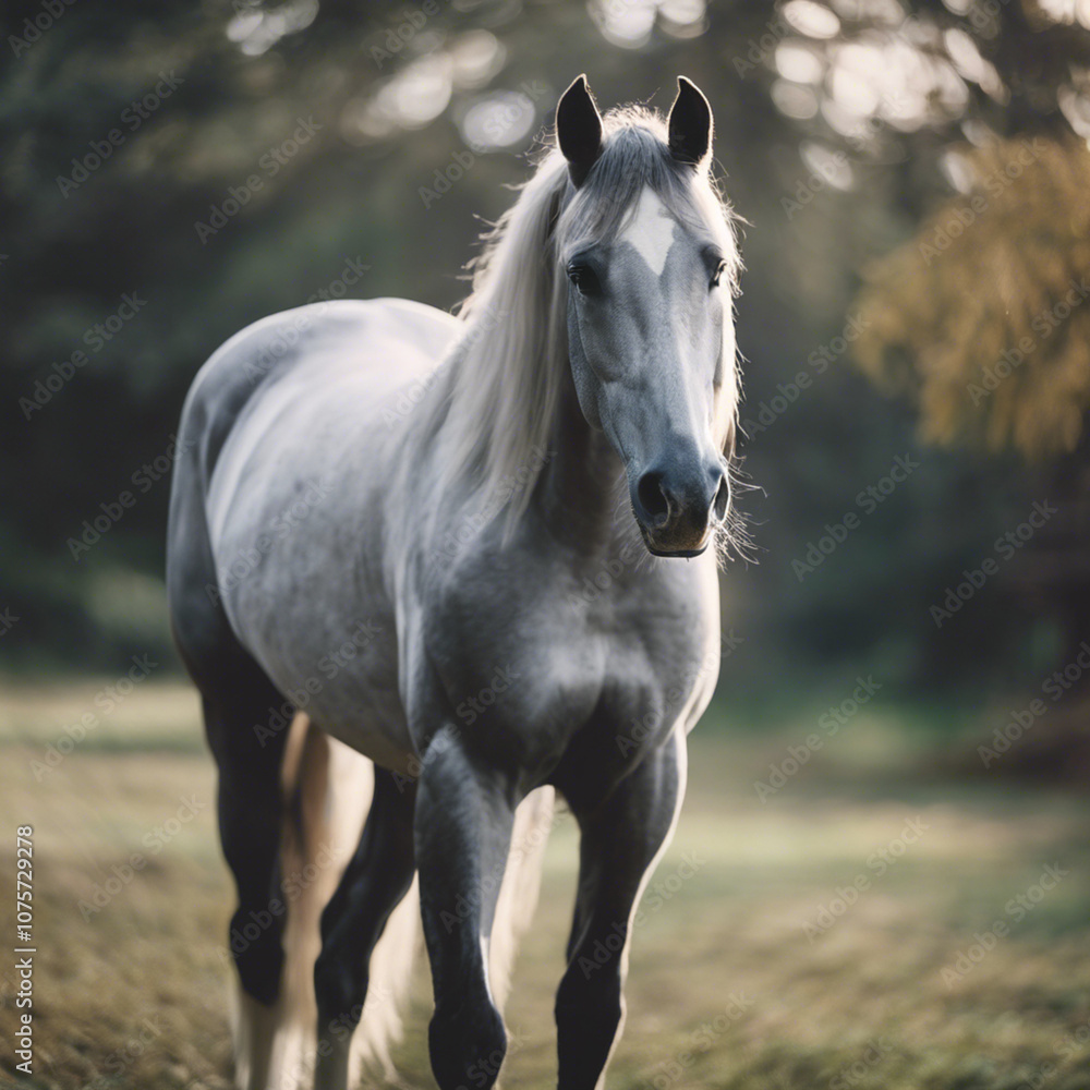 Grey Horse Closeup Grey Horse Closeup