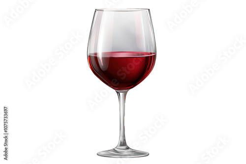 Glass of wine on transparent Transparent background 