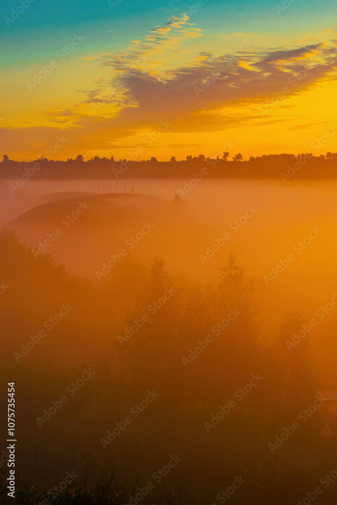 Fototapeta premium sunrise over the river