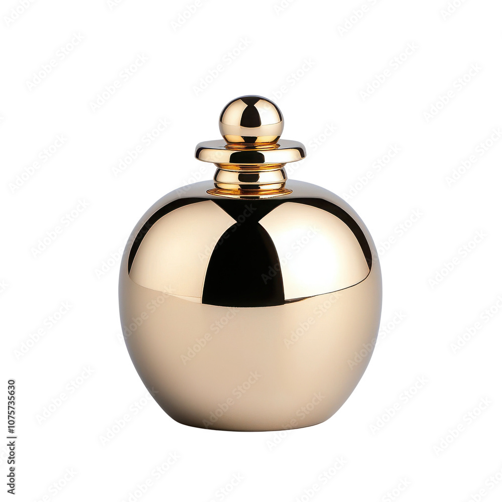 Elegant golden decorative jar for home decor and interior styling. Elegant golden decorative jar for home decor and interior styling.