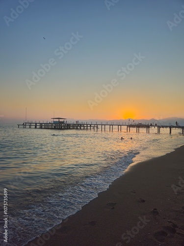 sunset on the beach