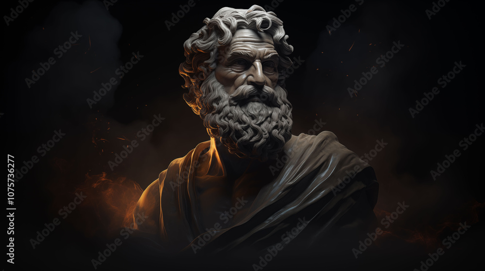 Sculpted Bust of Homer, Ancient Greek Poet Sculpted Bust of Homer, Ancient Greek Poet