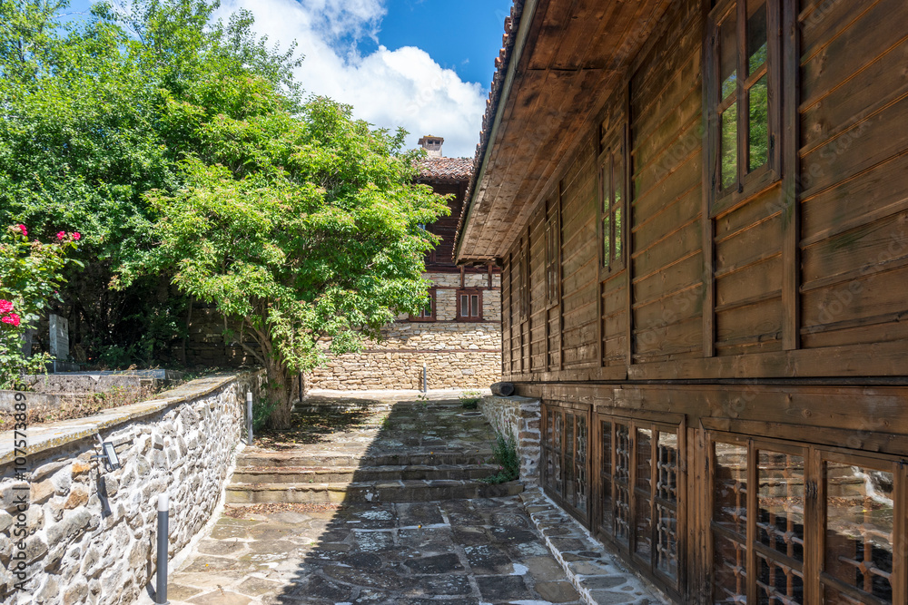 Village of Zheravna with nineteenth century houses, Bulgaria Village of Zheravna with nineteenth century houses, Bulgaria
