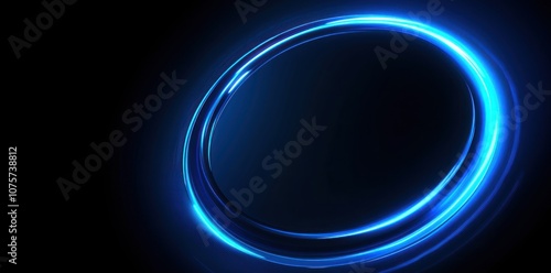 Abstract Blue Light Circle