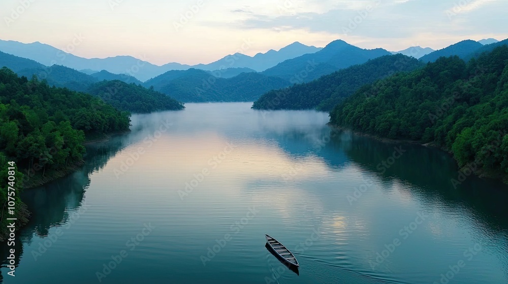 A serene landscape featuring a tranquil river, lush green banks, and distant mountains under a soft sky. A serene landscape featuring a tranquil river, lush green banks, and distant mountains under a soft sky.