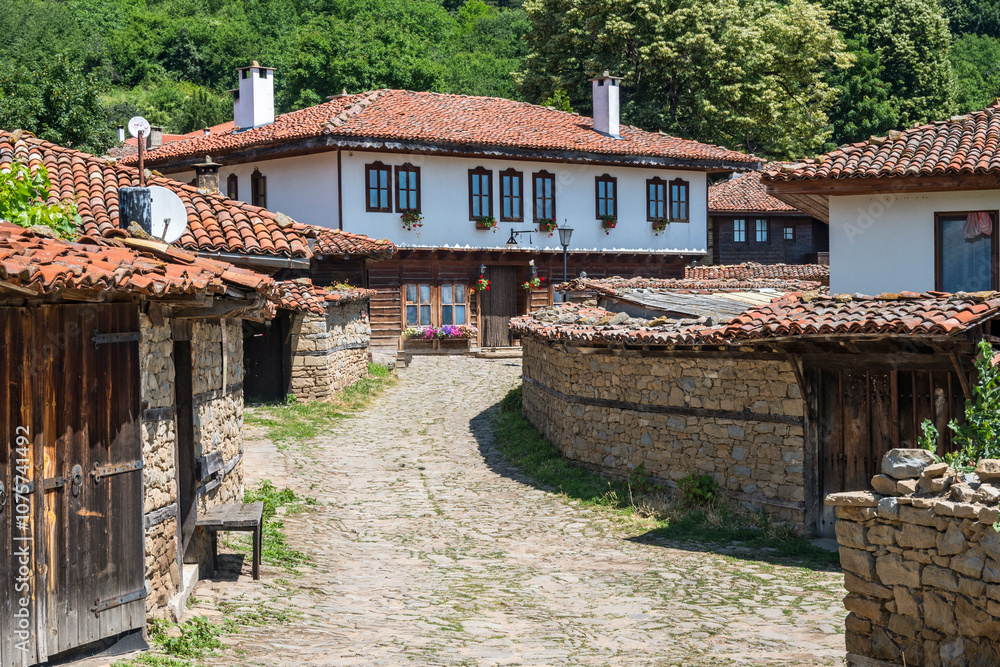 Village of Zheravna with nineteenth century houses, Bulgaria Village of Zheravna with nineteenth century houses, Bulgaria