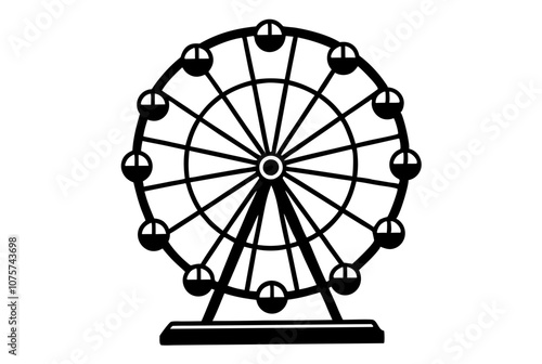 Ferris wheel vector icon design isolated