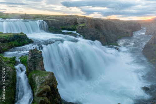 Large waterfall in Iceland