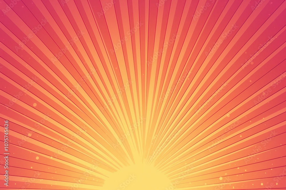 Warm and inviting comic-style background featuring smooth gradients in sunset orange and pink with radiant sun rays, perfect for vibrant and cheerful designs.. Warm and inviting comic-style background featuring smooth gradients in sunset orange and pink with radiant sun rays, perfect for vibrant and cheerful designs..