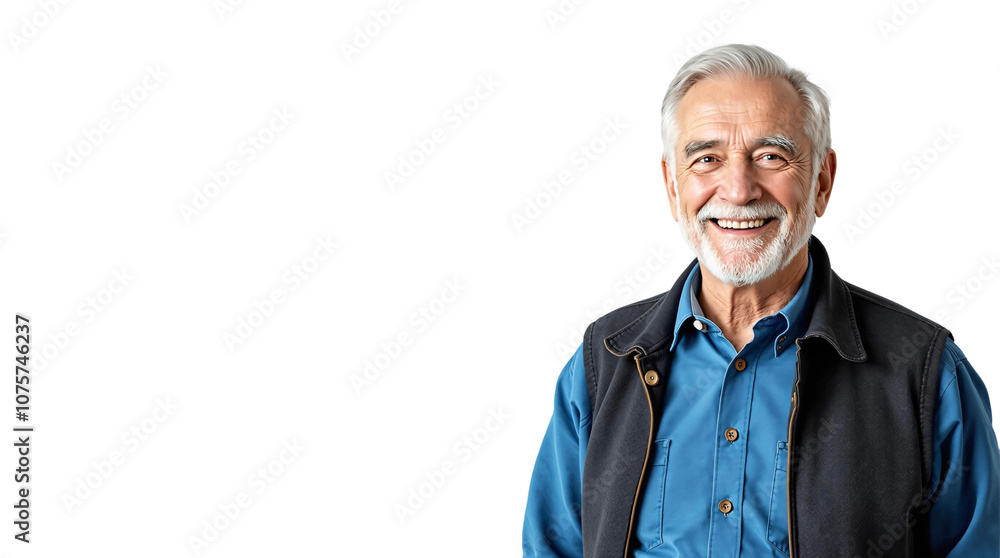 senior adult man smiling isolated on white background senior adult man smiling isolated on white background