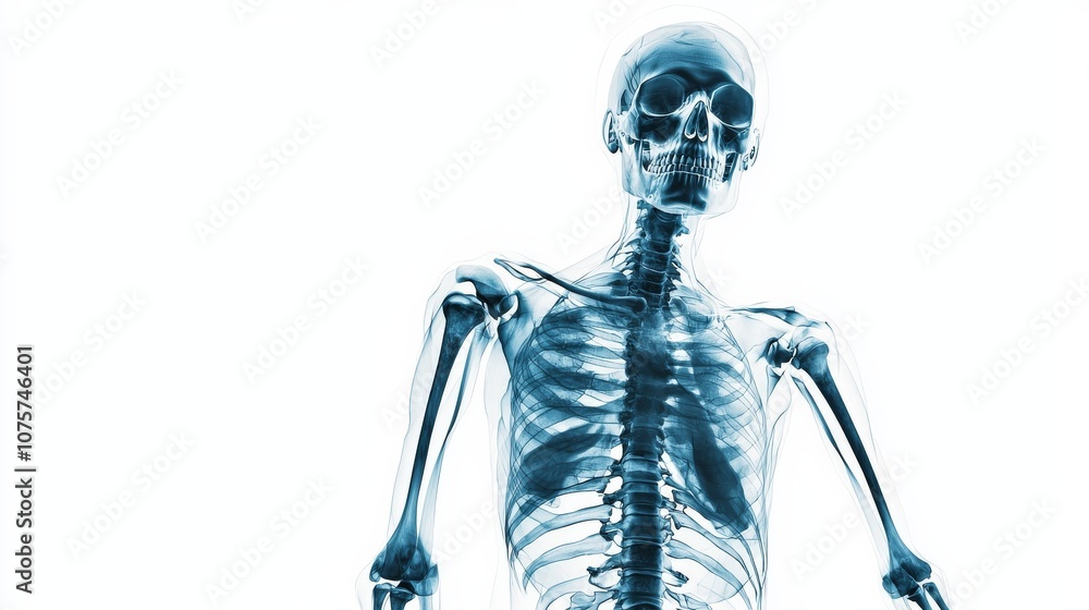 An Educational Illustration of Human Skeleton Anatomy Created for Learning Purposes and Study An Educational Illustration of Human Skeleton Anatomy Created for Learning Purposes and Study