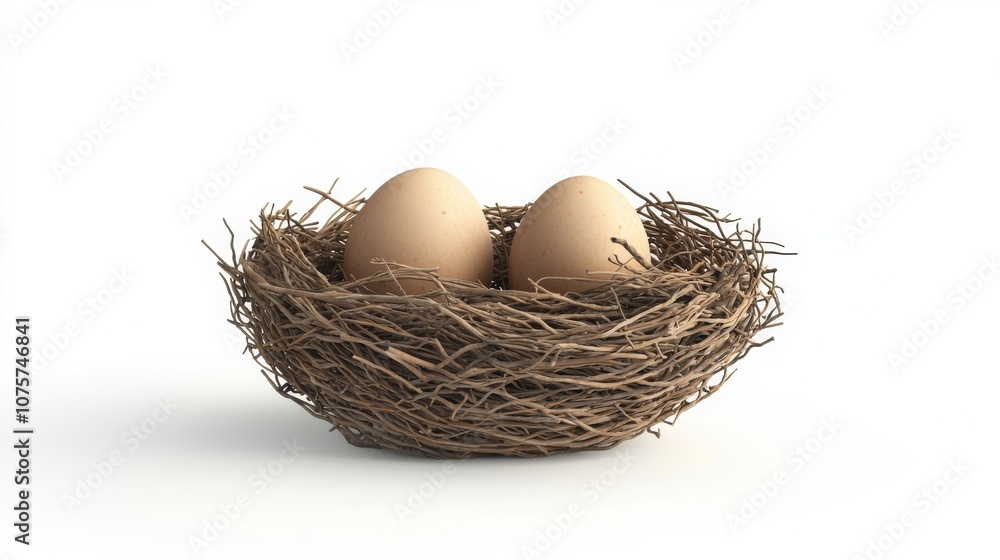 A Nest with Eggs An Endearing Symbol Representing New Beginnings and Natures Beauty