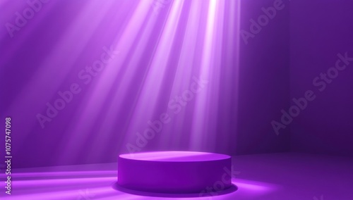 Purple Stage with Spotlights