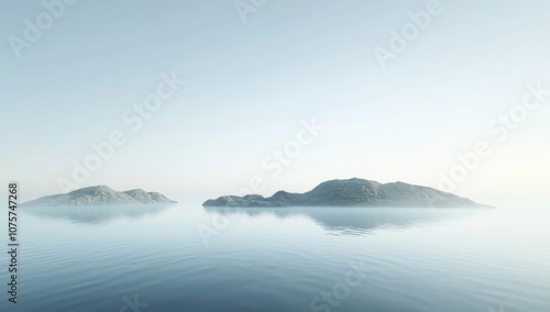 Tranquil Islandscape with Serene Reflection