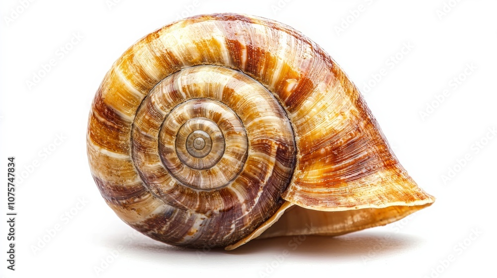A Beautiful Spiral Shell adorned with Rich and Intricate Patterns that captivate the eye A Beautiful Spiral Shell adorned with Rich and Intricate Patterns that captivate the eye