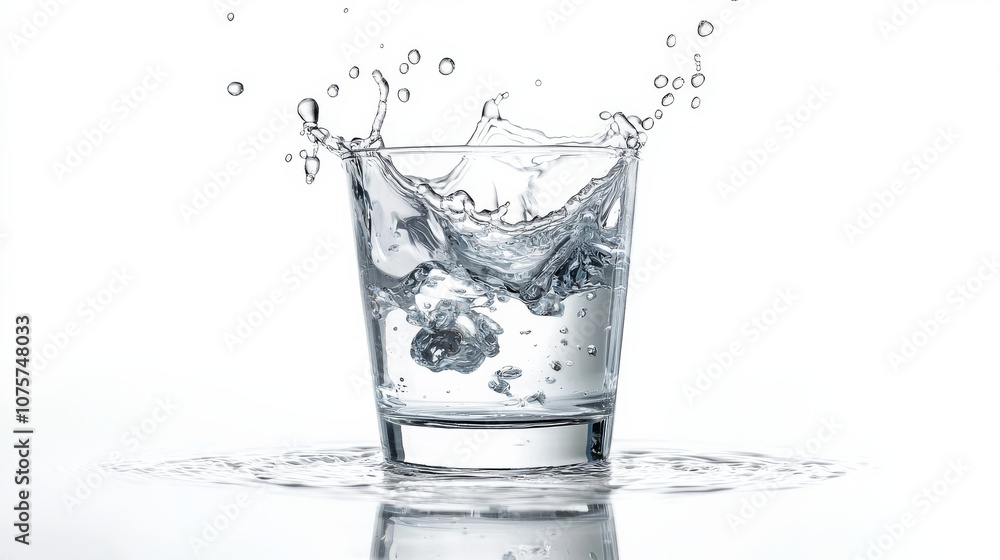 Splashing Water into a Glass Captured with Dynamic Motion for an Artistic Effect Splashing Water into a Glass Captured with Dynamic Motion for an Artistic Effect