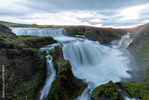 Large waterfalls in Iceland