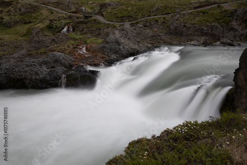 Rushing water river in Iceland