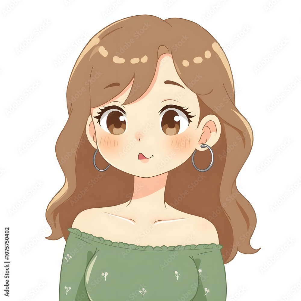 portrait of a girl. Generative ai portrait of a girl. Generative ai