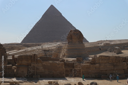 sphinx and pyramid