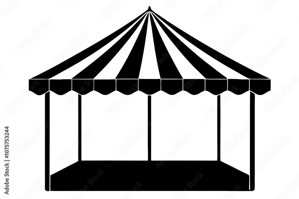 ,Market tent isolated on white vector illustration ,Market tent isolated on white vector illustration