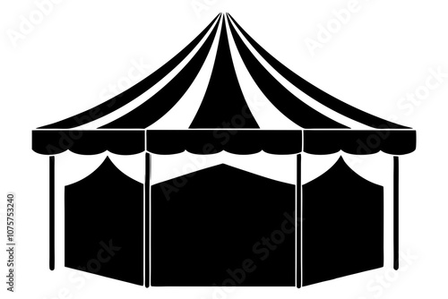 ,Market tent isolated on white vector illustration