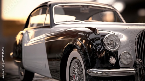 Close-up shot of a luxurious car