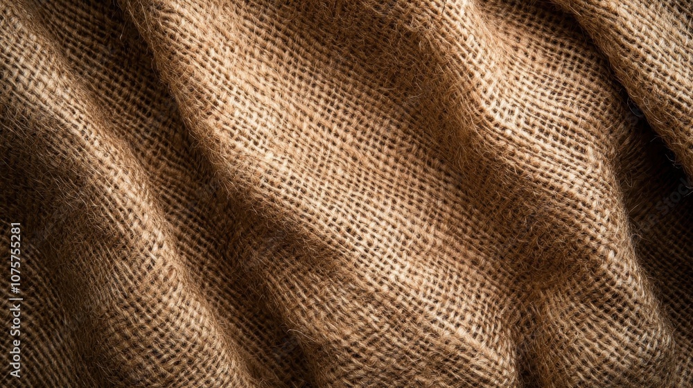 Draped burlap cloth rests upon a dark wooden table, offering a harmonious balance between texture and tone, reminiscent of rustic simplicity and vintage charm. Draped burlap cloth rests upon a dark wooden table, offering a harmonious balance between texture and tone, reminiscent of rustic simplicity and vintage charm.