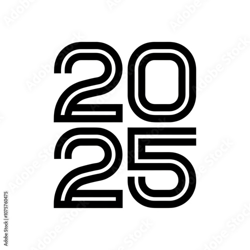 Minimal White '2025' Vector