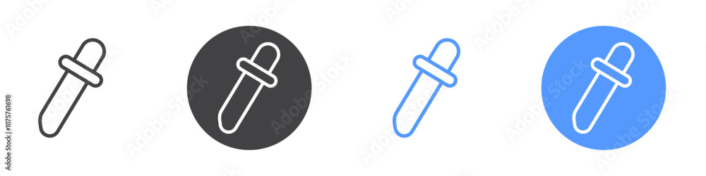 Colour picker icon Flat set in black and white color Colour picker icon Flat set in black and white color