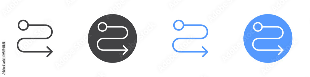 Destination icon Flat set in black and white color Destination icon Flat set in black and white color