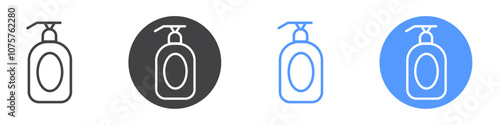 Handwash icon Flat set in black and white color